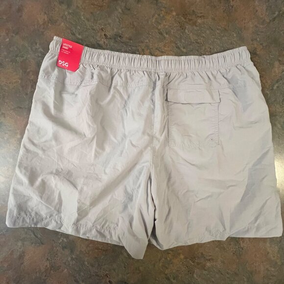 DSG Mens XL Gray Swim Trunks 100% Nylon With Polyester Lining Elastic Waistband - Picture 2 of 9